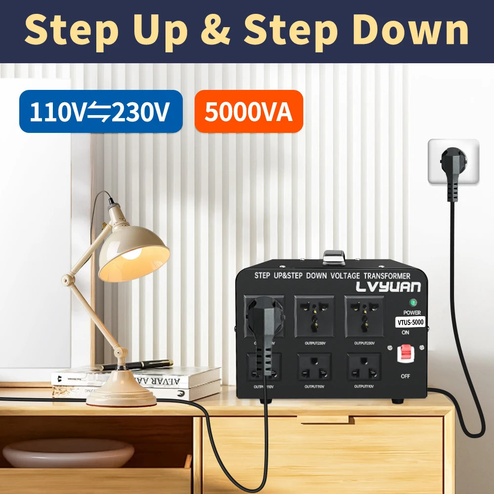 Foval 5000W 110V To 220V Voltage Transformer Converter