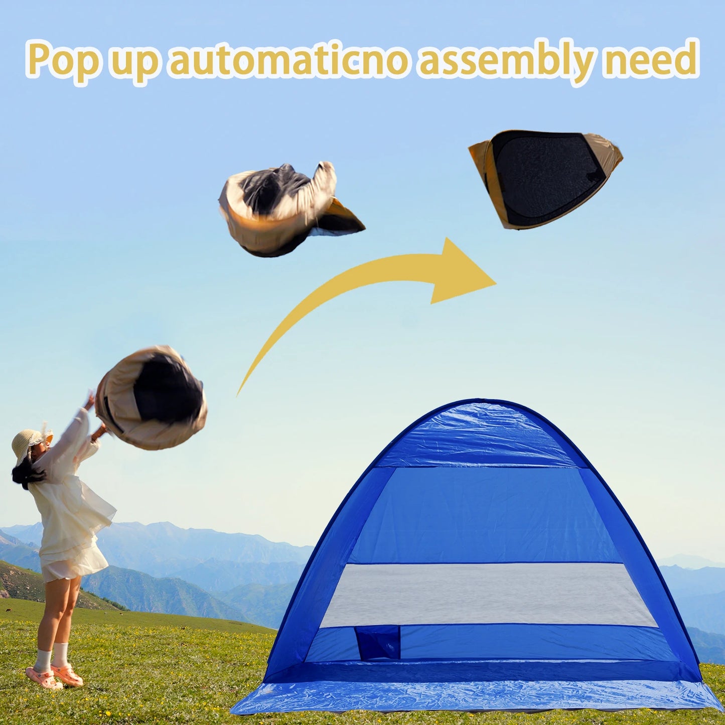 Pakicetus Pop Up Beach Tent With Handbag Two Person Compact