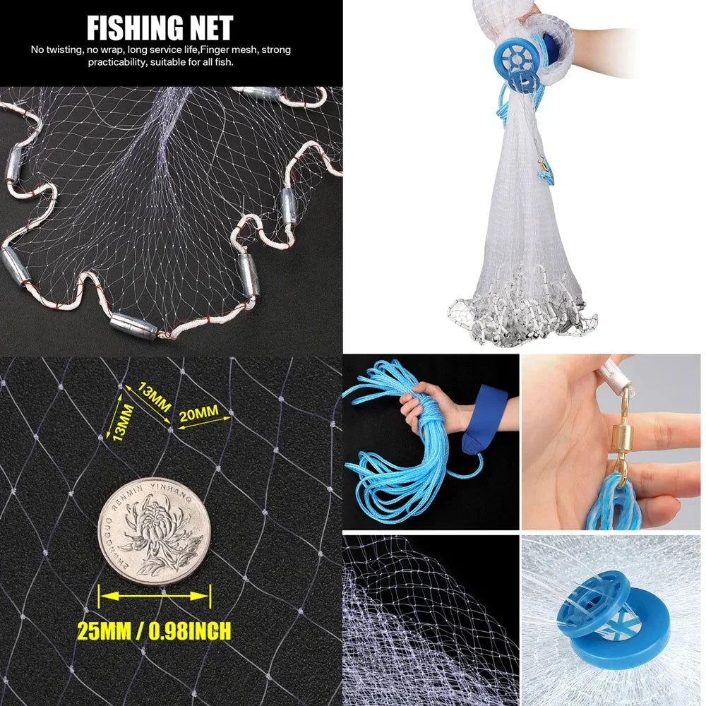 Hand Cast Throw Fishing Gill Net