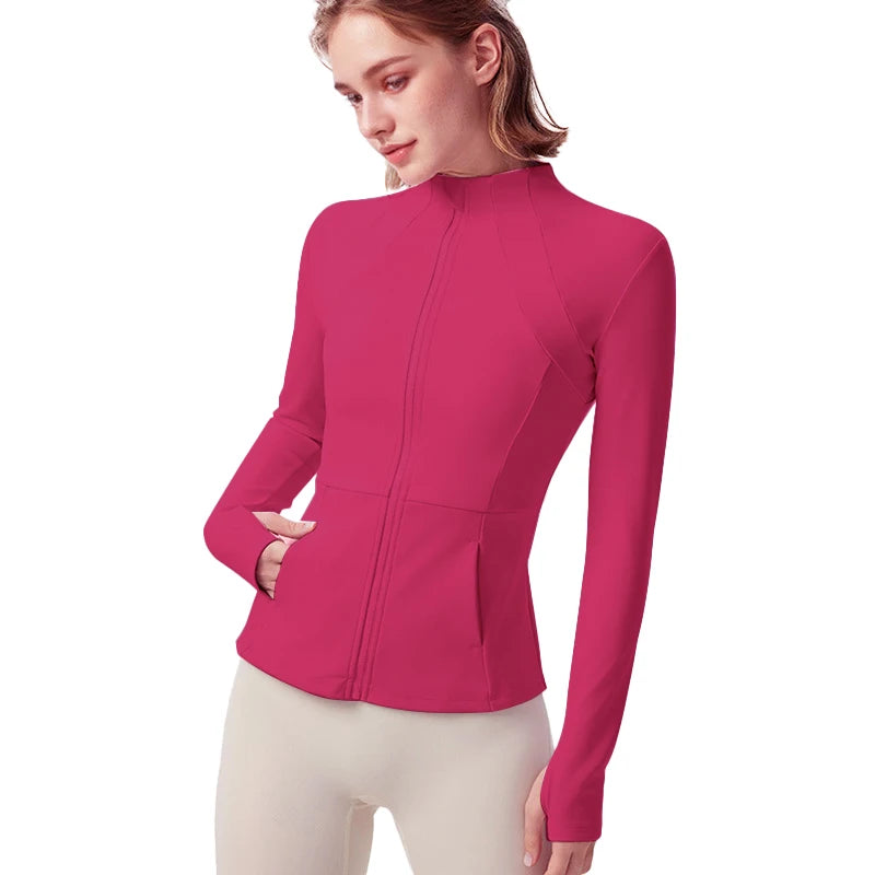 Zhejiang Womens Lightweight Yoga Jacket Zipper With Pockets