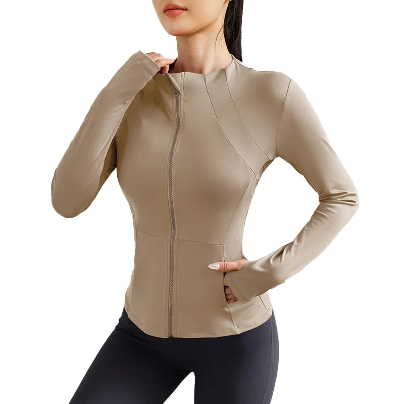 Zhejiang Womens Lightweight Yoga Jacket Zipper With Pockets