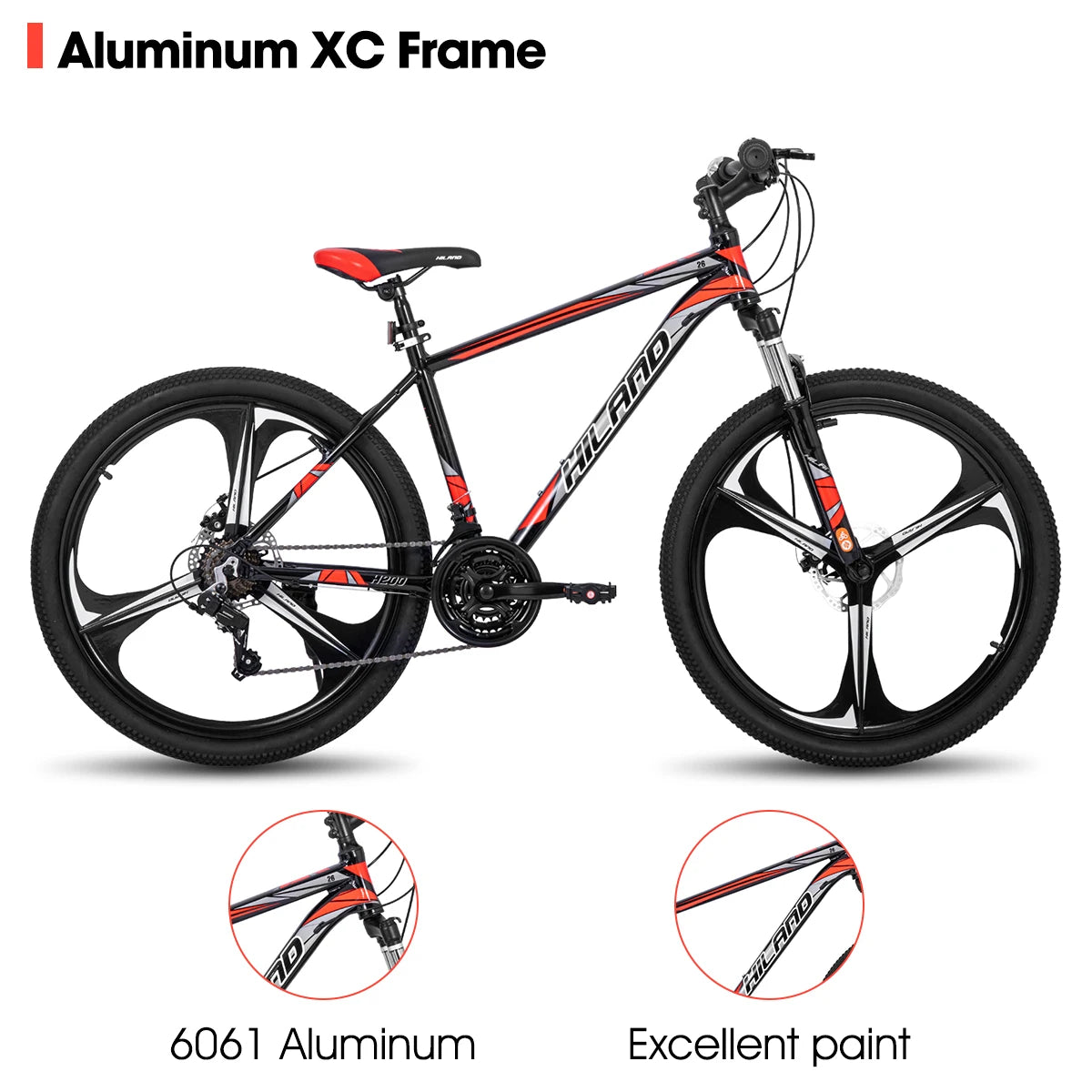 Hiland Mountain Bike Shimano 21 Speed Aluminum Disc Brakes