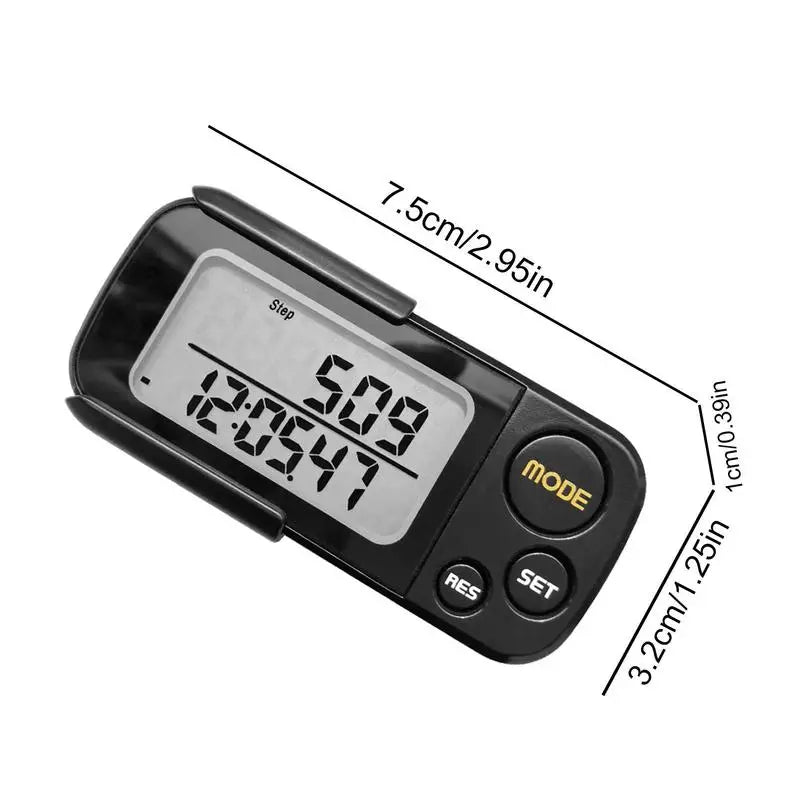 3D Electronic Pedometer Mini Step Counter for Men and Women Exercise