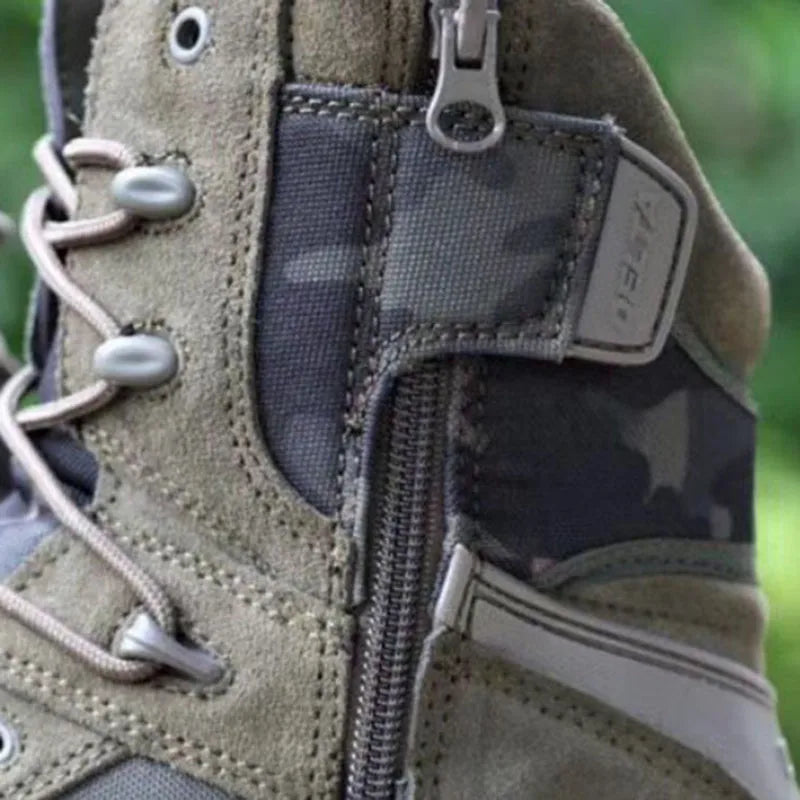 Camouflage Outdoor Men's Safety Boots for Hiking and Combat Training