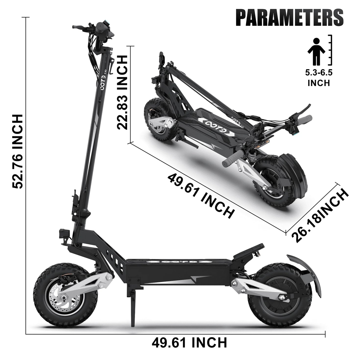 Max Speed Electric Scooter 900W Peak Motor 48V Lithium