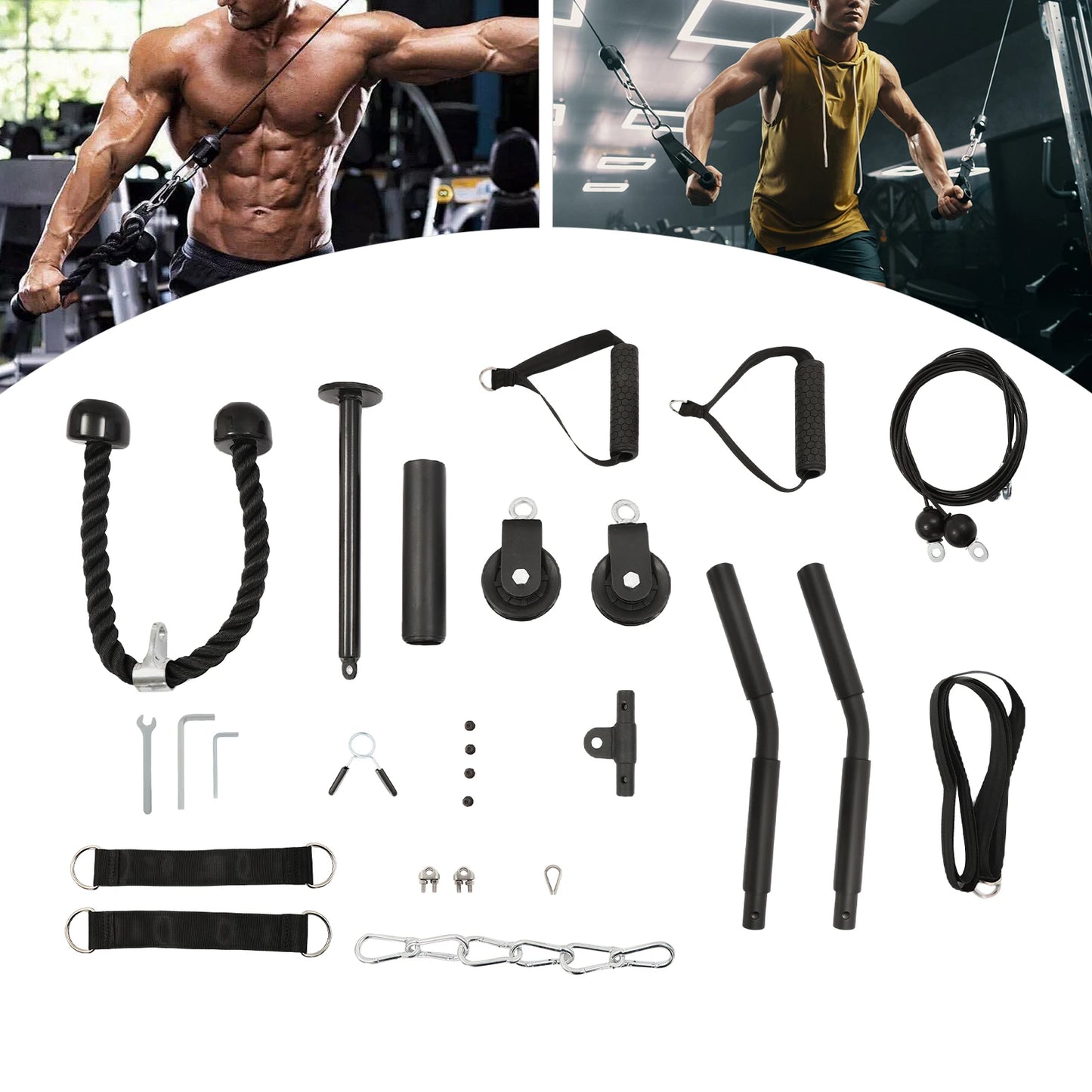 Exerciser Manual Carbon Steel Pulley System Fitness Cable