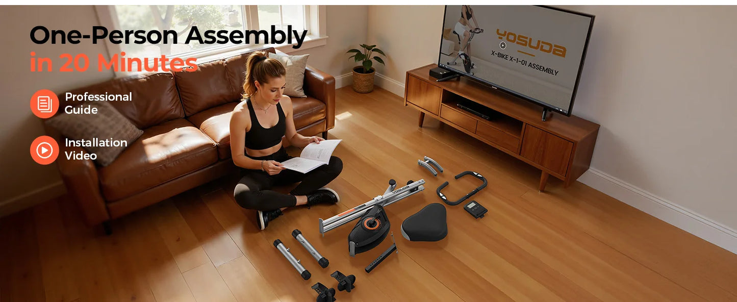 YOSUDA Foldable Exercise Bike For Home Gym Cardio Training
