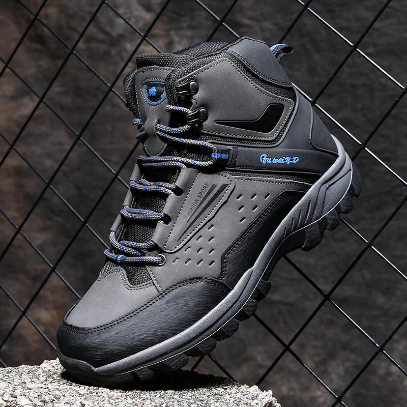 Men's Plush Waterproof Winter Snow Boots with Anti-Slip Comfort and Warmth