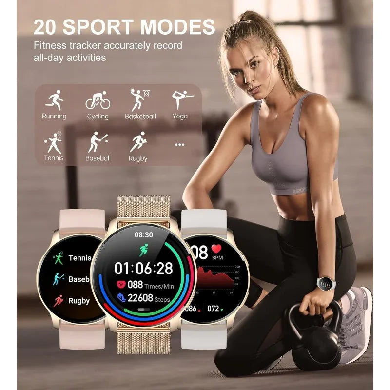 Smart Watch for Women with Call Function and Fitness Tracker Waterproof Design