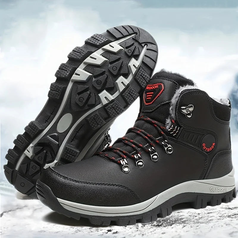 Winter Boots PU Sneakers, Snow Boots, Hiking Boots & - Non-Slip & High Top!