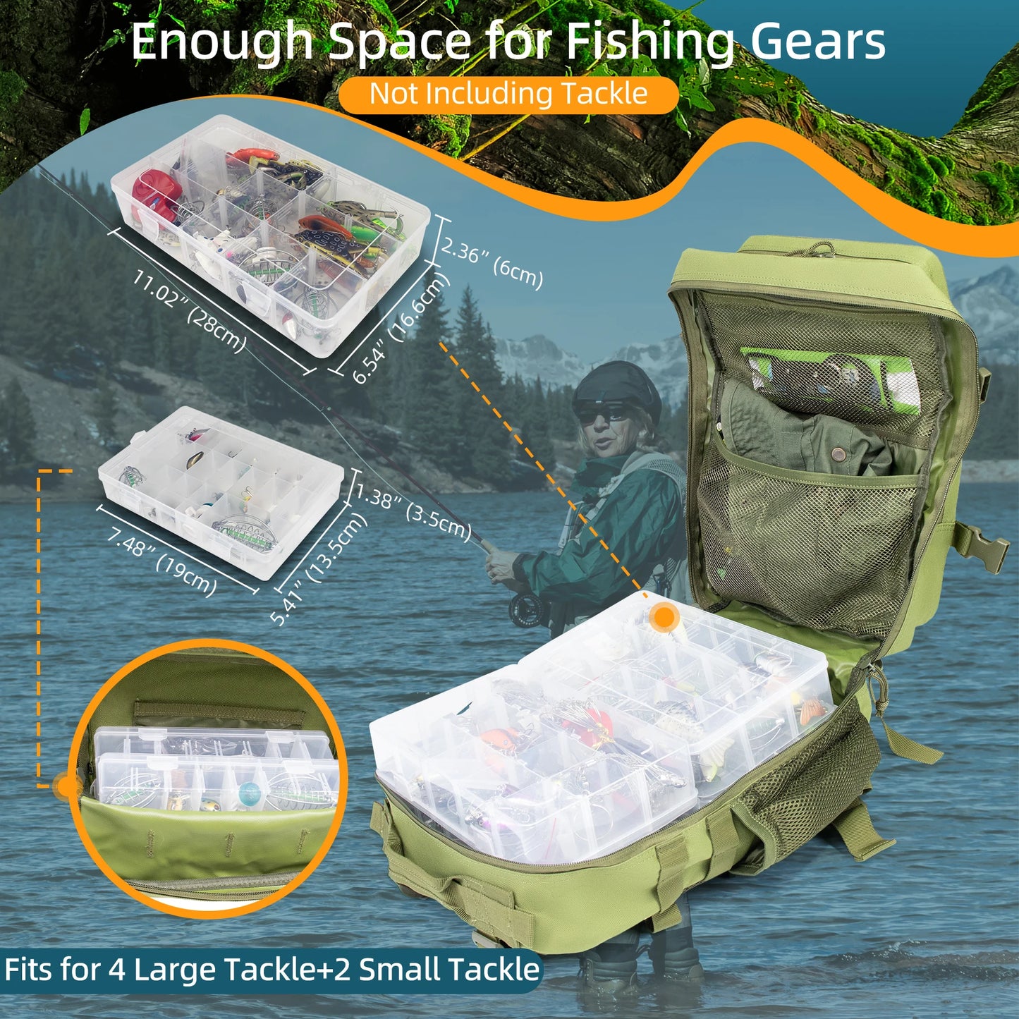 Hign-Concerned Tactical Waterproof Fishing Hunting Backpack