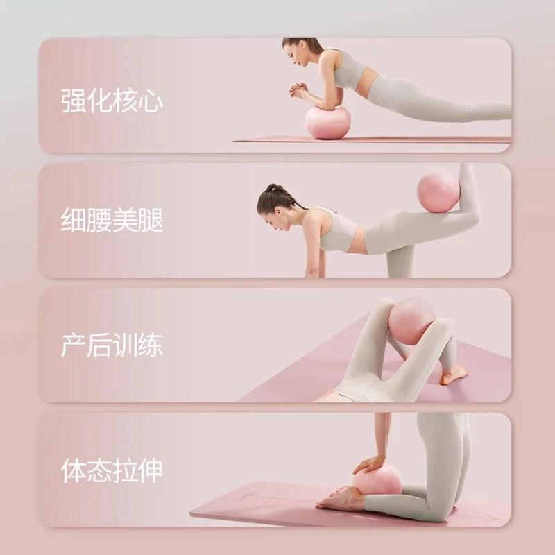 Women Gym Yoga Fitness Ball Anti-Explosion 25cm Pilates Mini Ball for Sculpting