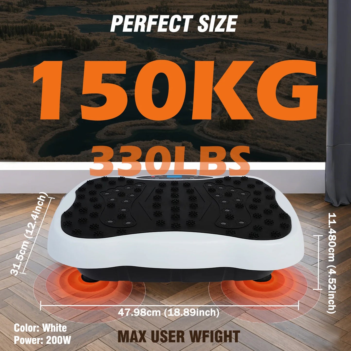 Full Body Vibration Plate Exercise Machine With Bands