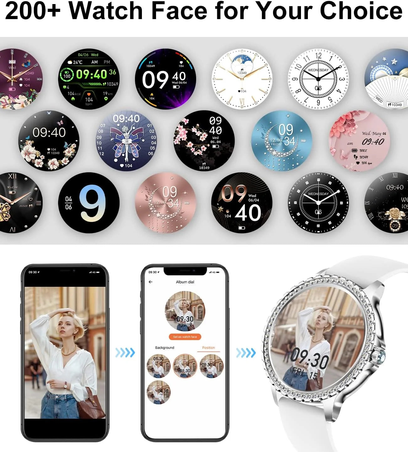 Smart Watches for Women,1.32" HD Fitness Tracker Watch with Answer/Make Call,AI Voice Control,Heart Rate/Calories/SpO2