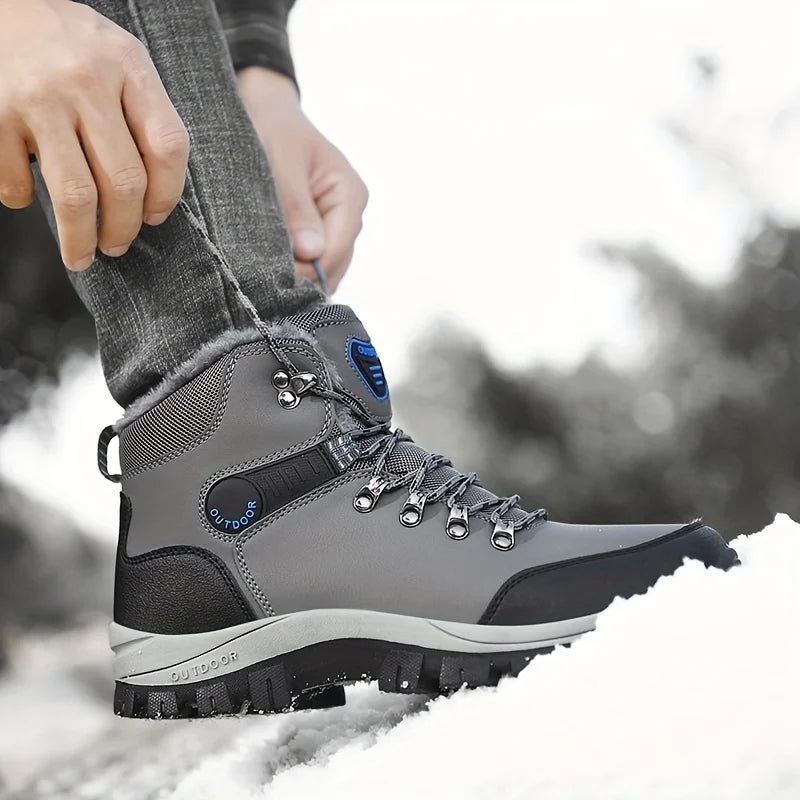 Winter Boots PU Sneakers, Snow Boots, Hiking Boots & - Non-Slip & High Top!