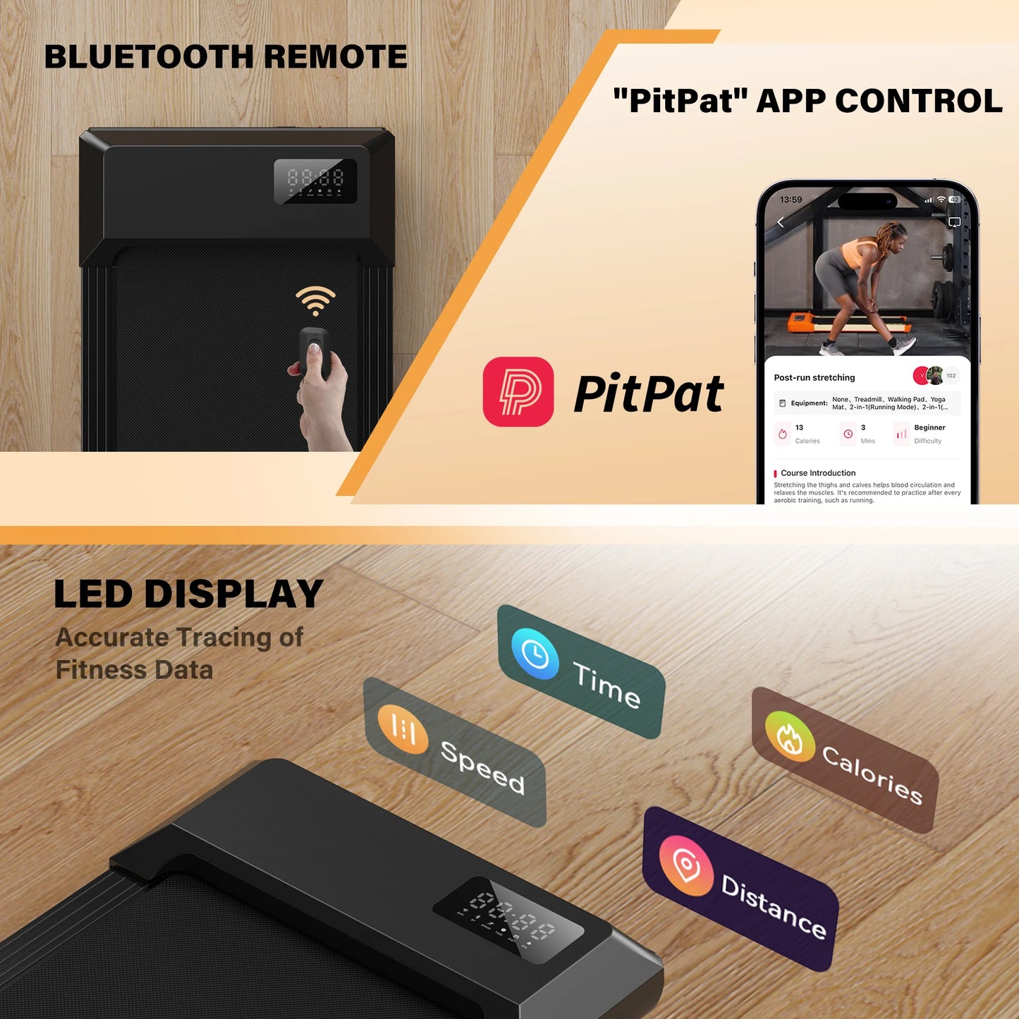 Smart Under Desk Treadmill with APP Remote Control for Home Office Exercise