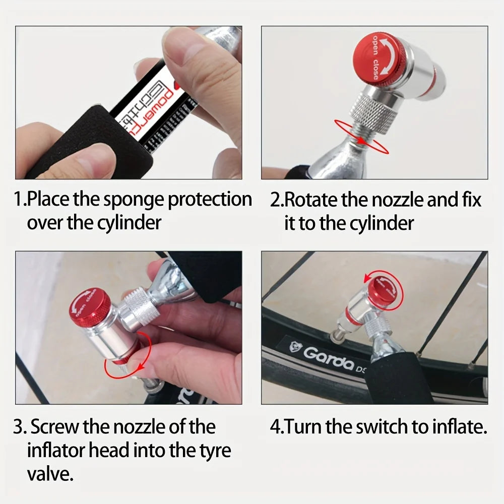 ThinkRider CO2 Bike Pump With Schrader Presta Adapter