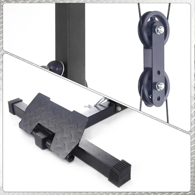 Multi-Functional LAT Pulldown Machine with High Low Pulley for Home Gym