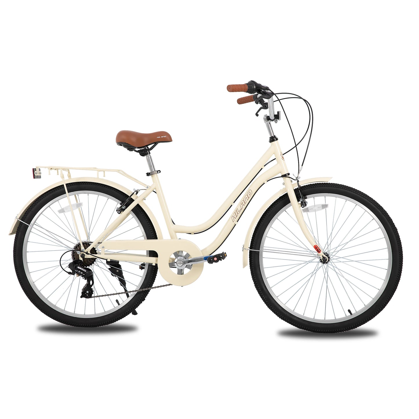 JoyStar Cruiser Bike 7 Speed Unisex With Rear Rack