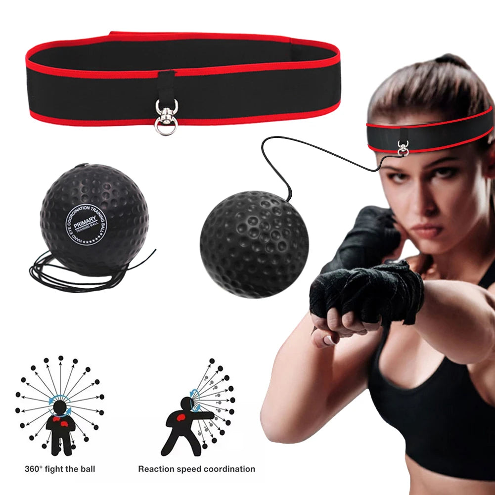 Boxing Training Reflex Ball with Adjustable Headband for Speed and Accuracy