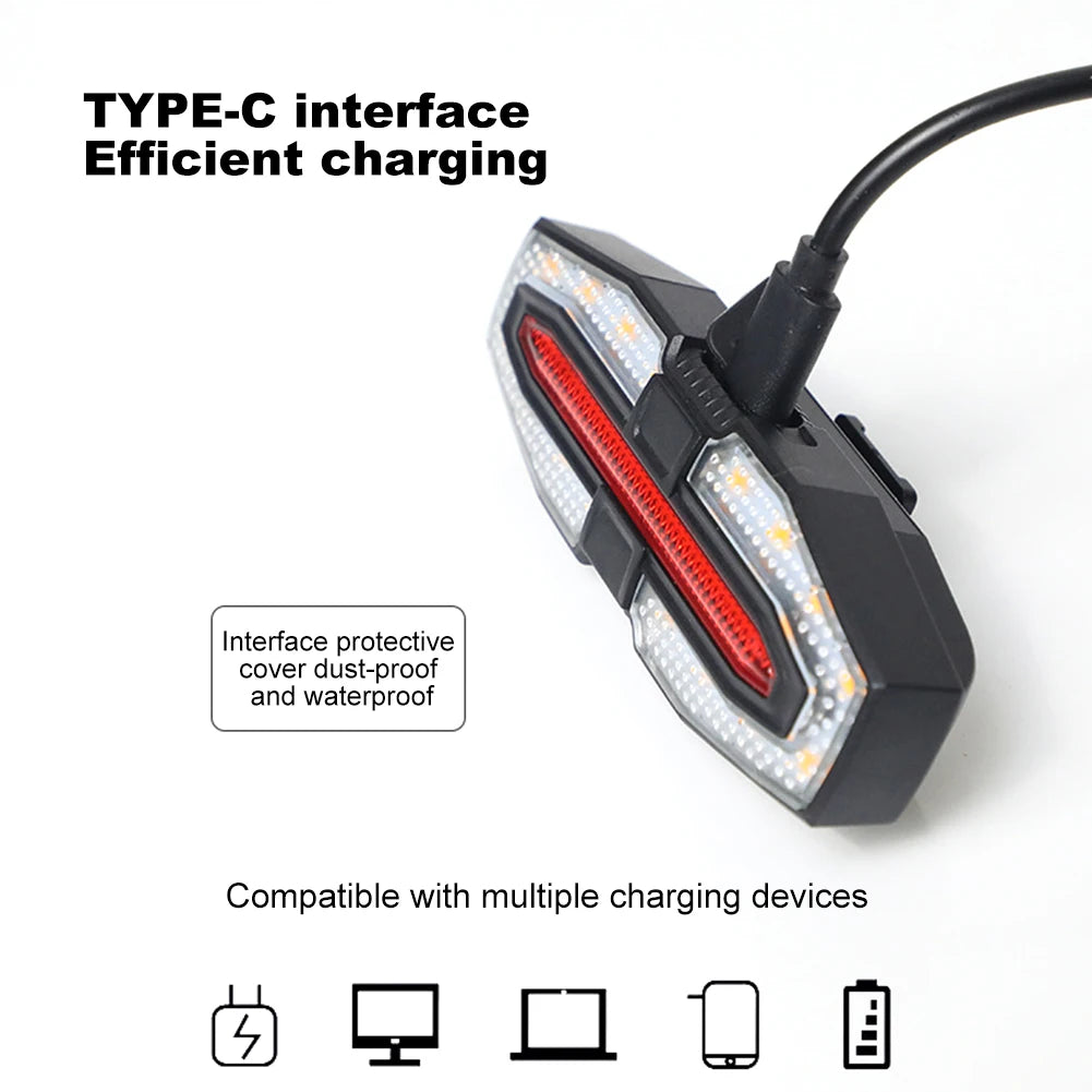Alloet Rechargeable Bike Tail Light with Turn Signals