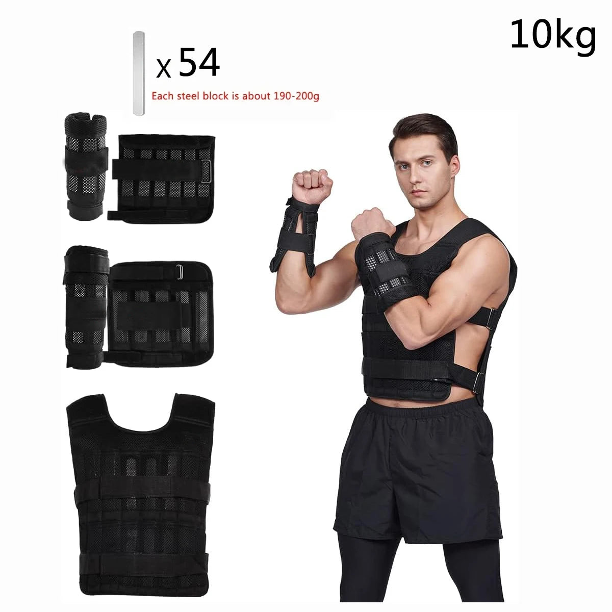 Hign-concerned Adjustable Weight Vest and Ankle Weights Set