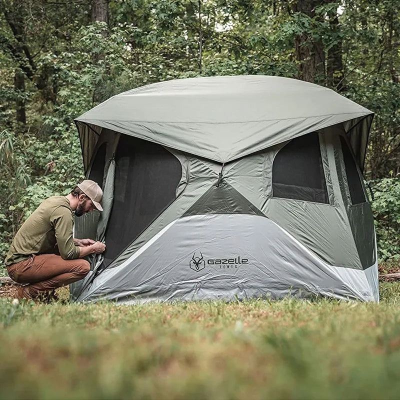 Gazelle Tents T4 Hub Tent for 4 People Easy Setup Waterproof and UV Resistant