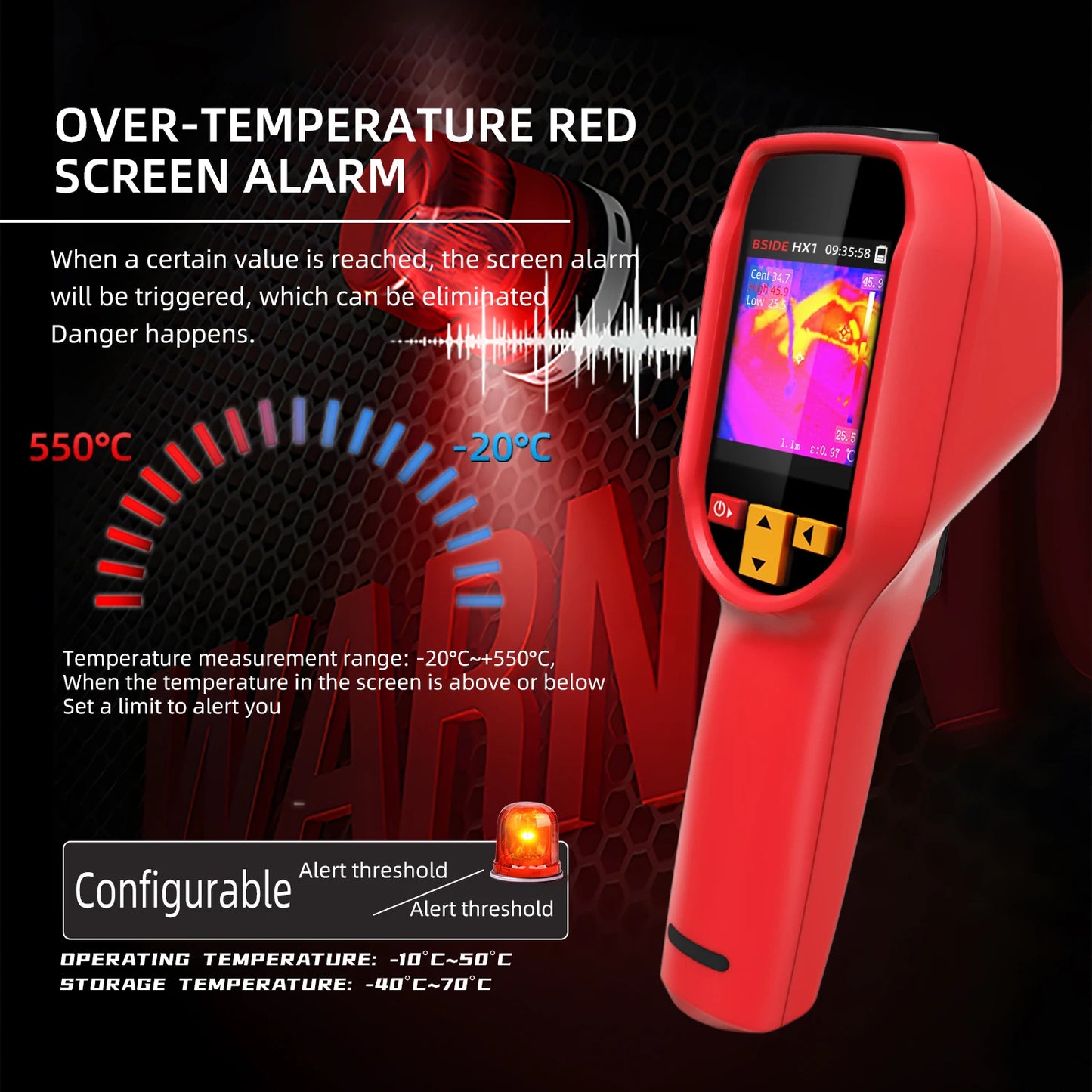 BSIDE Thermal Imaging Camera Infrared Thermometer Device