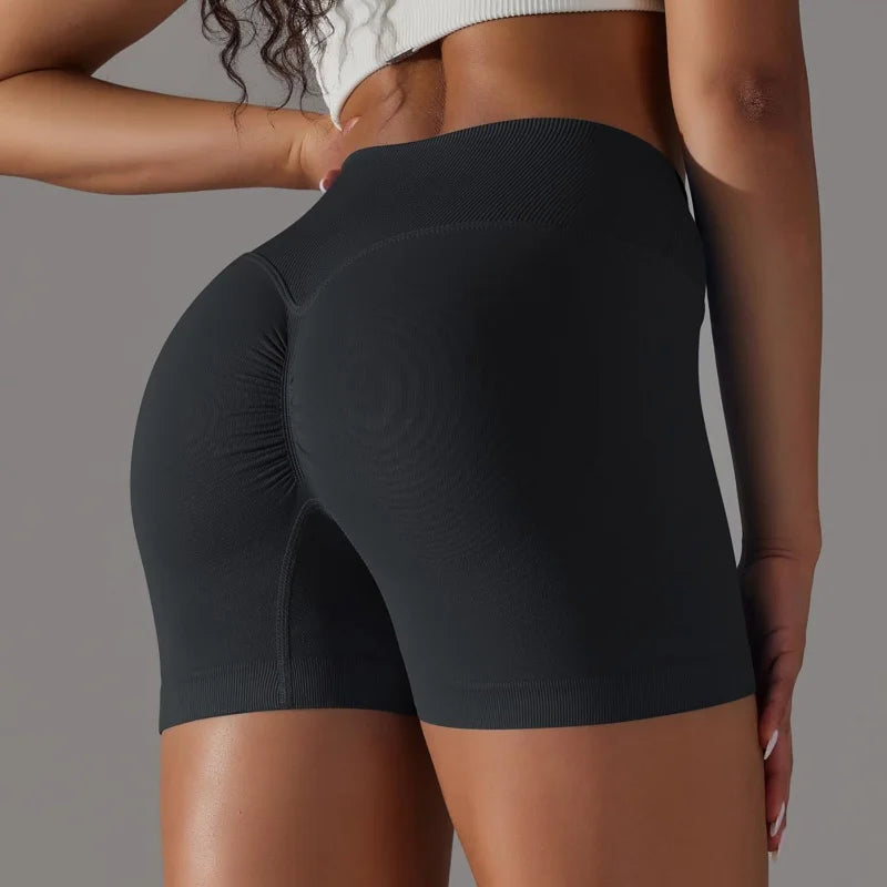 OVESPORT High Waisted Scrunch Butt Yoga Shorts Women