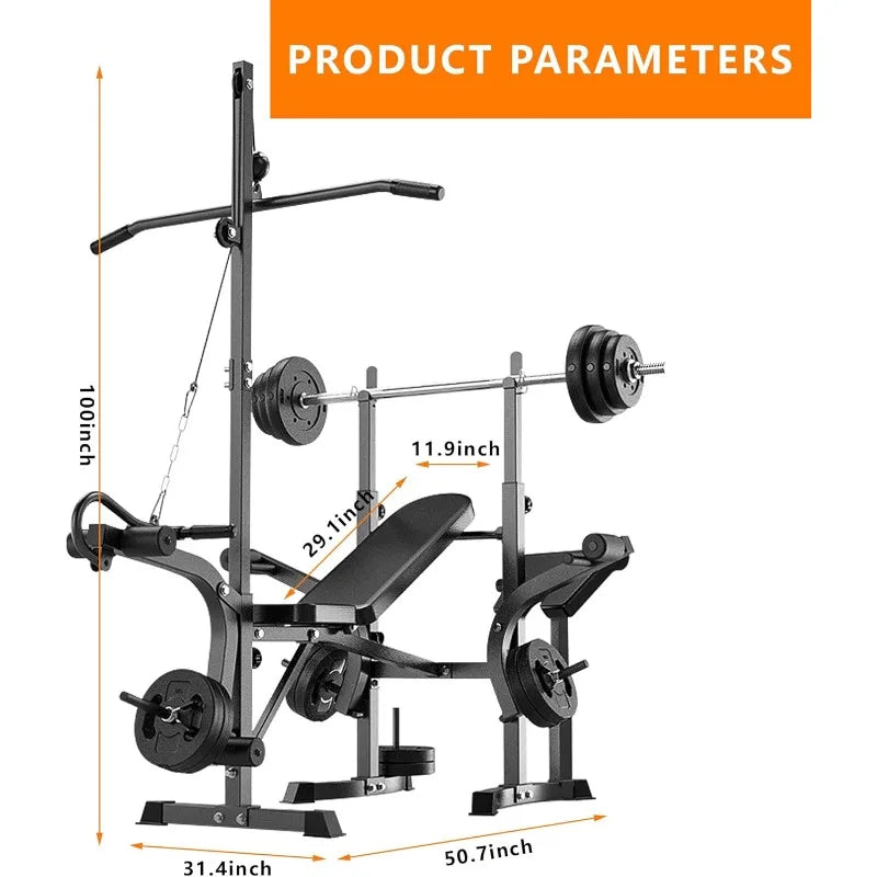 YTYINH Adjustable Multi Function Weight Bench Leg Curl