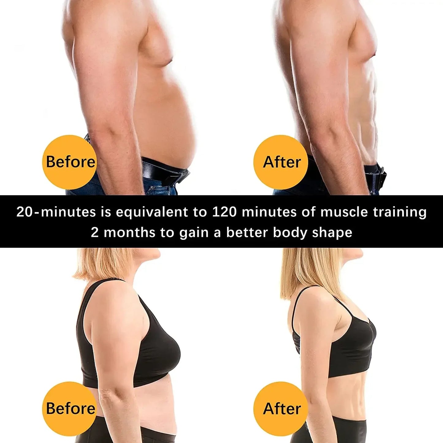 Hign Concerned EMS Abdominal Belt Trainer LCD Display