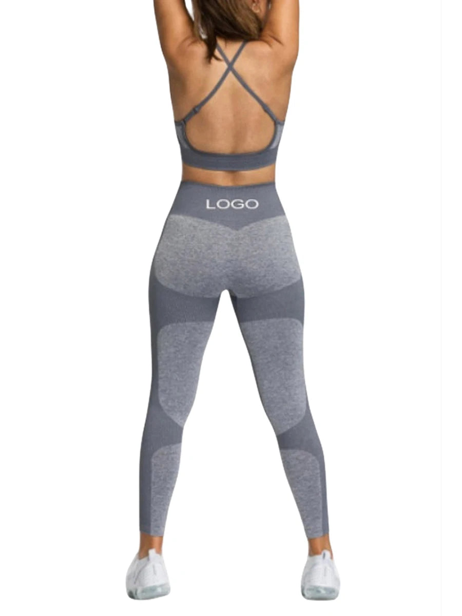 CN Guangdong Women Yoga Set Sleeveless Crop Top Leggings