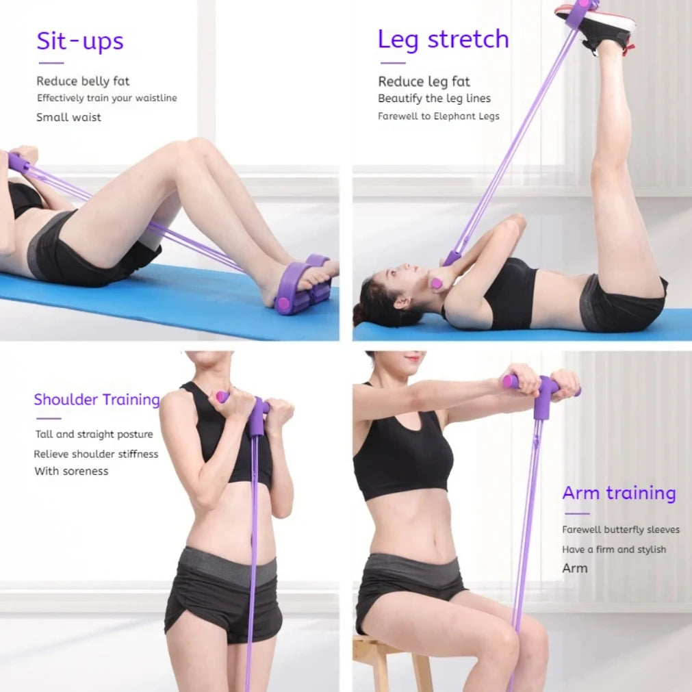 Premium Industrial-Grade Six-Tube Resistance Band Set For Full-Body Strength Training