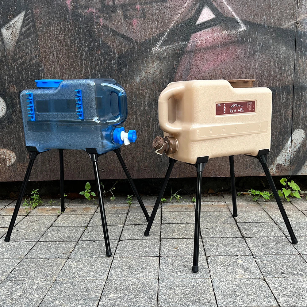 Camping Bucket Stand Strong Load Bearing Foldable Ice Box Holder Detachable Water Bucket Bracket BBQ Picnic Accessories
