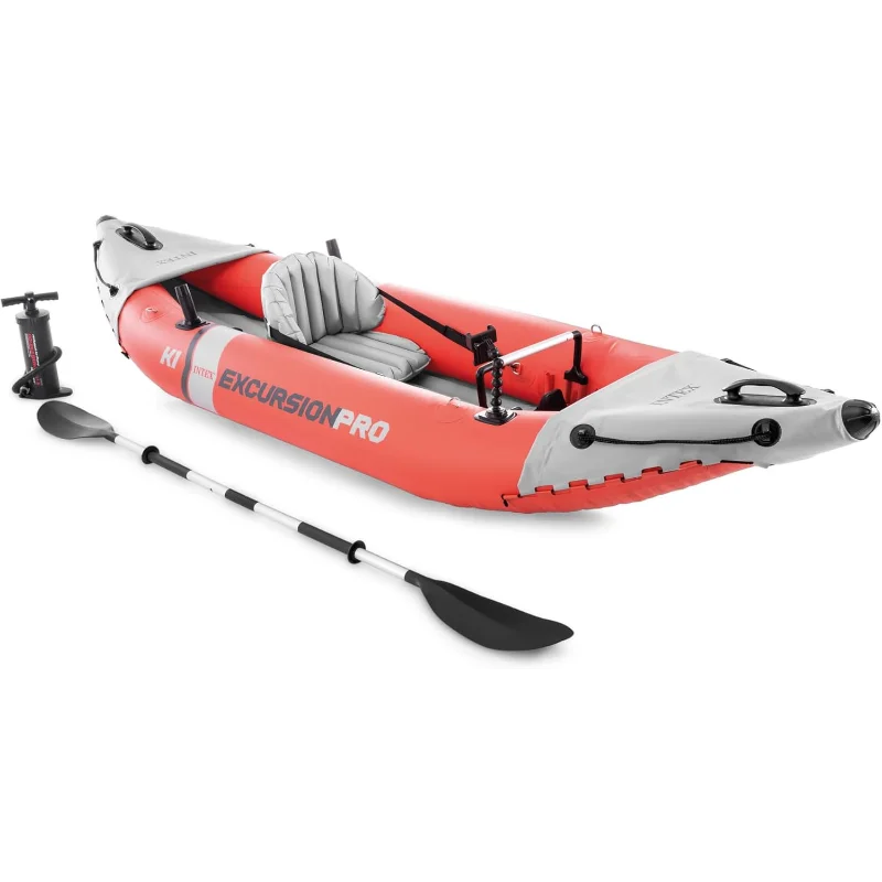 Intex Excursion Pro K1 Inflatable Kayak Set with Paddles and Pump