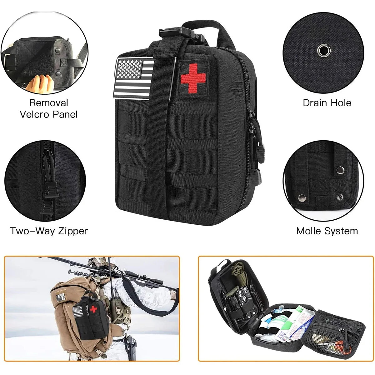Outdoor Supplies Camping Emergency Equipment Camping Survival Tool Set Multifunctional SelfDefense Supplies First Aid Kits