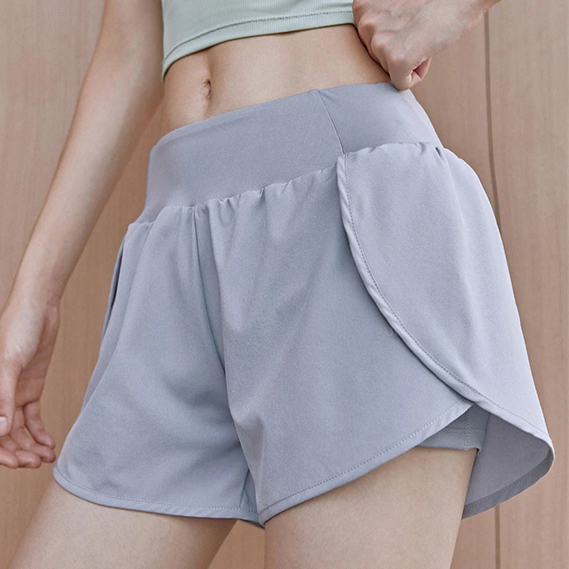 CN Yoga Shorts Women Quick Dry Biker Workout Running Pocket
