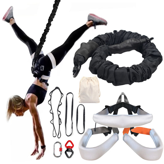 Prior Fitness HeavyDutyBungeeTrainingKitSystemSuperCharge for Home Gym Yoga Mastery