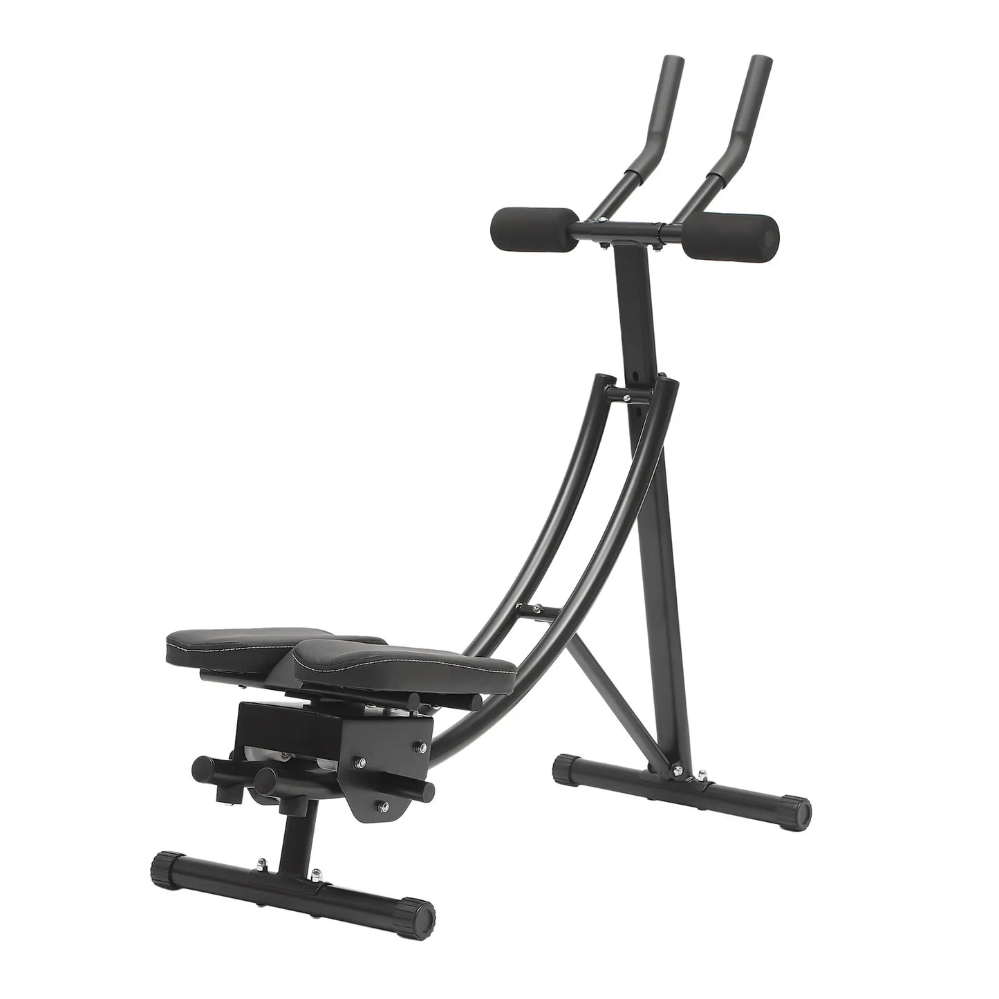 150kg Abdominal Crunch Trainer Foldable Home Gym Fitness Equipment Black