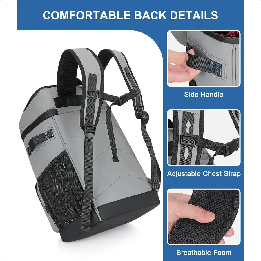 Cooler Backpack 2 Insulated Compartments Leak Proof Beach Coolers Back Pack Waterproof Cooler Bag for Hiking BBQ Camping Picnic