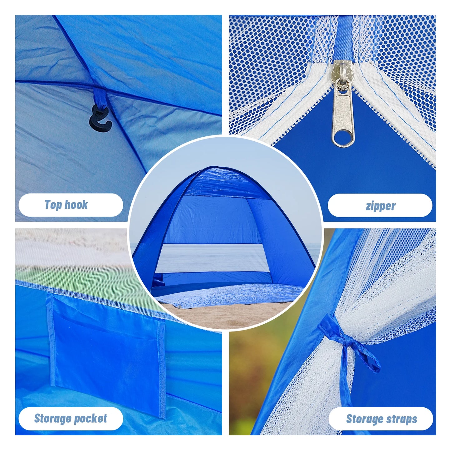 Pakicetus Pop Up Beach Tent With Handbag Two Person Compact