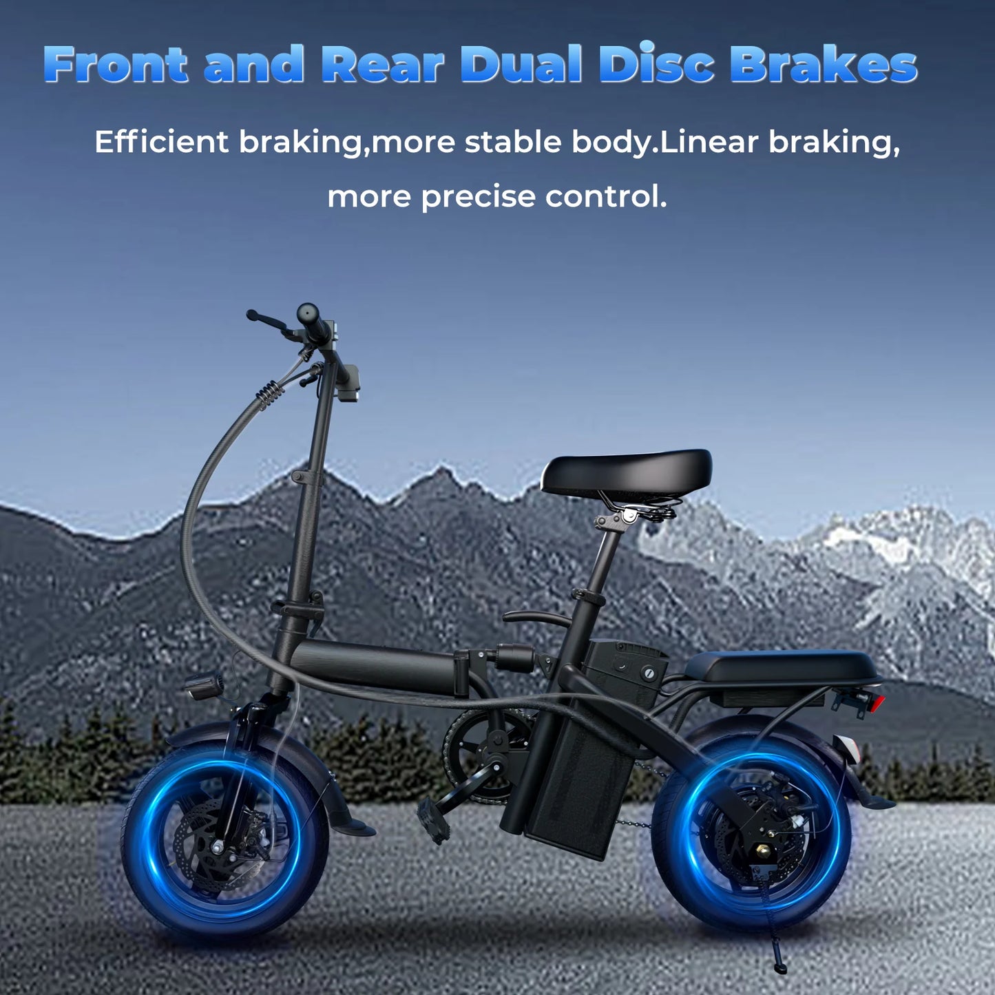LELEKUA 500W Adult Electric Folding Bike
