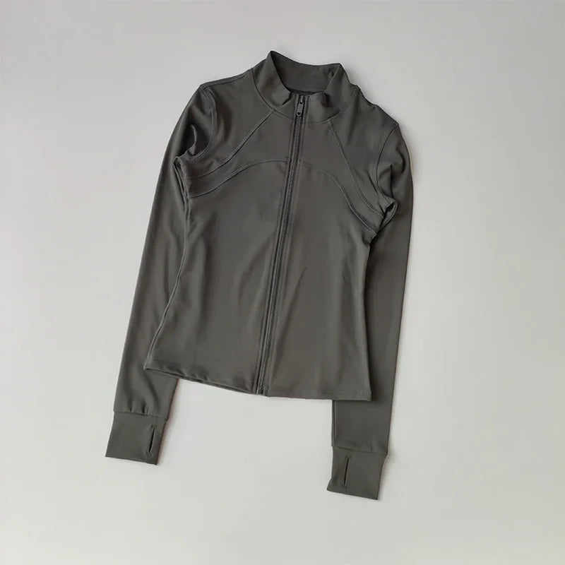 Skin Of Skin Women Zip Jacket Quick Dry Yoga Training Top