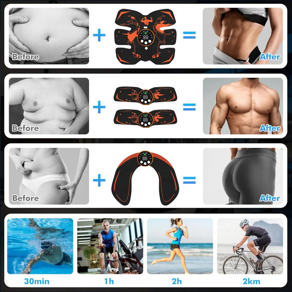 XMSJ YUKUI Wireless EMS Abdominal Trainer Belt Six Pack Abs