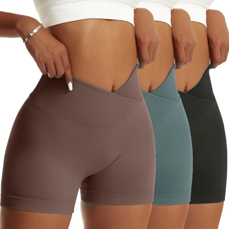 OVESPORT High Waisted Scrunch Butt Yoga Shorts Women
