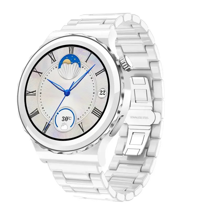 Stylish Waterproof Smart Watch for Women with Built-in Fitness Tracker, Heart Rate, Blood Pressure, SpO2, Sleep Monitor and NFC