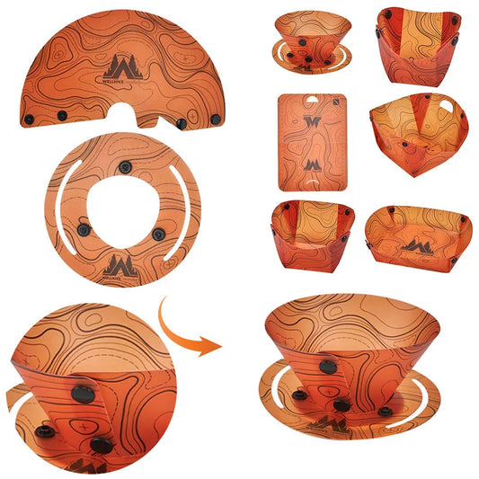 Eelhoe Lightweight Folding Tableware Set For Camping Hiking