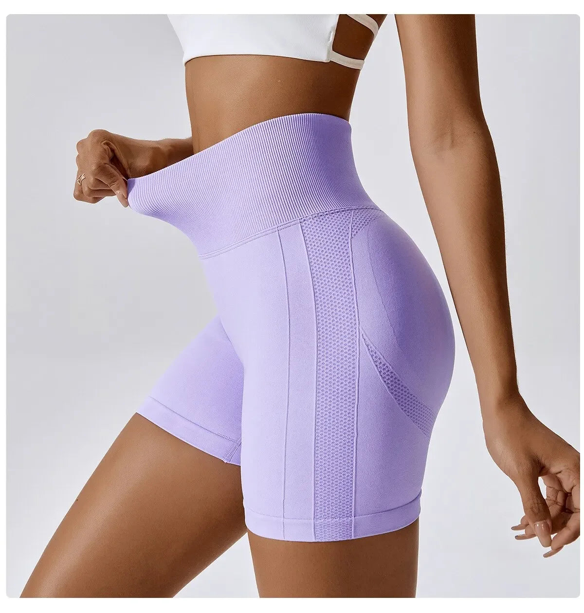 CZGUKECN Seamless Women Sports Shorts High Waist Push Up