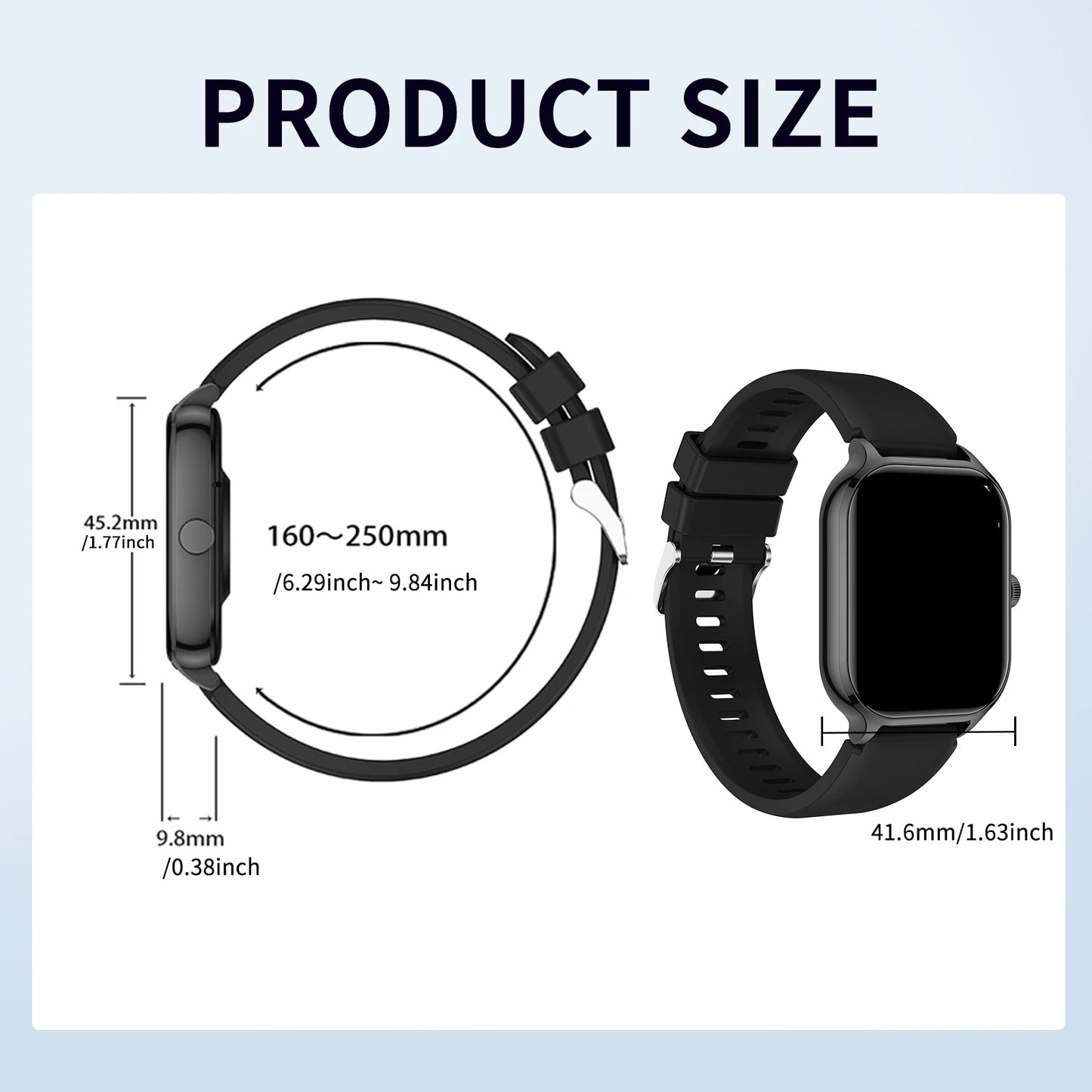 LOMAXFR Smart Watch with Wireless Calling Fitness Tracker for iPhone and Android