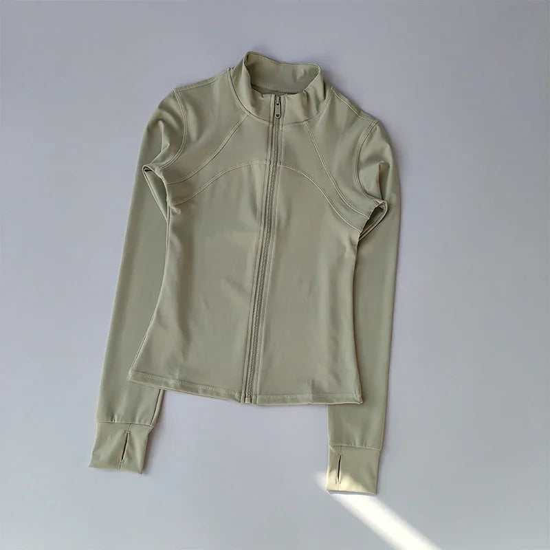 Skin Of Skin Women Zip Jacket Quick Dry Yoga Training Top